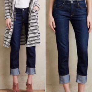 AG The Stevie Roll-Up Jeans in Dark Wash Women's Size 28